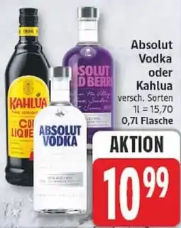 Edeka Absolut Vodka oder Kahlua Angebot