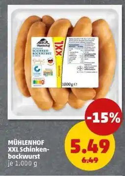 PENNY MÜHLENHOF XXL Schinkenbockwurst Angebot