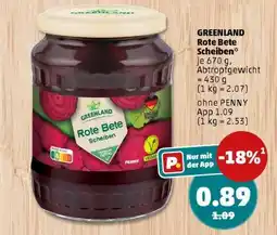 PENNY GREENLAND Rote Bete Scheiben Angebot
