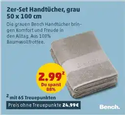 PENNY 2er-Set Handtücher, grau 50 x 100 cm Angebot