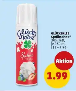 PENNY Glücksklee Sprühsahne Angebot