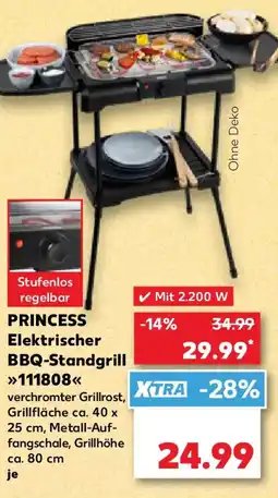 Kaufland PRINCESS Elektrischer BBQ-Standgrill 111808 Angebot