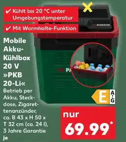 Kaufland PARKSIDE Mobile Akku- Kühlbox 20 V PKB 20-Li Angebot