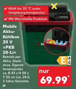 Kaufland PARKSIDE Mobile Akku- Kühlbox 20V PKB 20-Li Angebot