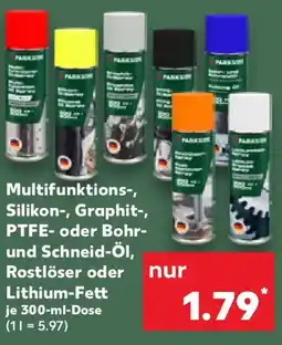Kaufland Multifunktions-, Silikon-, Graphit-, PTFE- oder Bohr- und Schneid-ÖI, Rostlöser oder Lithium-Fett Angebot