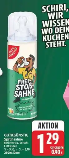 Marktkauf GUT&GÜNSTIG Sprühsahne sprühfertig, versch. Fettstufen Angebot