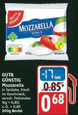 Marktkauf GUT& GÜNSTIG Mozzarella Angebot