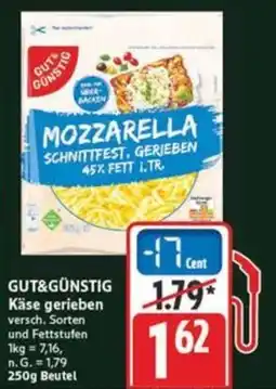 Marktkauf GUT&GÜNSTIG Käse gerieben Angebot