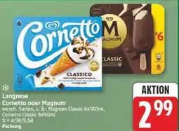 Marktkauf Langnese Cornetto oder Magnum Angebot