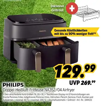 MEDIMAX Philips doppel-heißluft-fritteuse na352/04 airfryer Angebot
