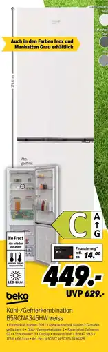MEDIMAX Beko kühl-/gefrierkombination b5rcna346hw weiss Angebot