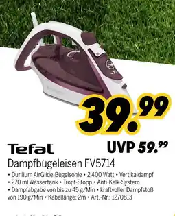 MEDIMAX Tefal dampfbügeleisen fv5714 Angebot