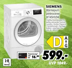 MEDIMAX Siemens wärmepumpentrockner wt45hv94 Angebot