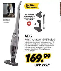 MEDIMAX Aeg akku-stielsauger as52ab18ug Angebot