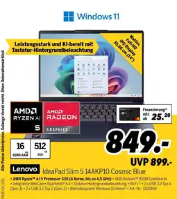 MEDIMAX Lenovo ideapad slim 5 14akp10 cosmic blue Angebot
