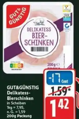 Marktkauf GUT&GÜNSTIG Delikatess- Bierschinken Angebot