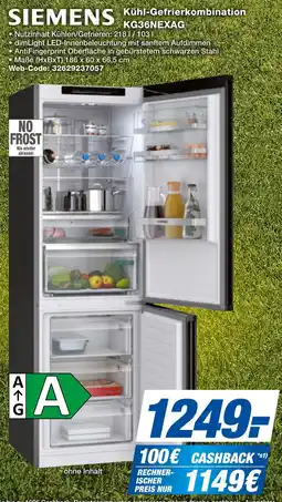 expert Techno Land SIEMENS Kühl-Gefrierkombination KG36NEXAG Angebot