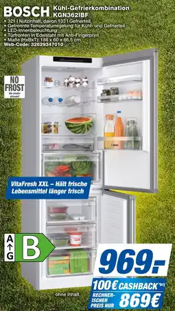expert Techno Land BOSCH Kühl-Gefrierkombination KGN362IBF Angebot
