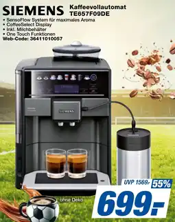 expert Techno Land SIEMENS Kaffeevollautomat TE657F09DE Angebot