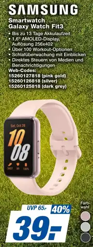 expert Techno Land SAMSUNG Smartwatch Galaxy Watch Fit3 Angebot