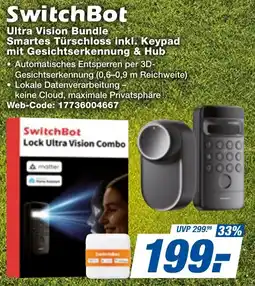expert Techno Land SwitchBot Ultra Vision Bundle Smartes Türschloss inkl. Keypad mit Gesichtserkennung & Hub Angebot