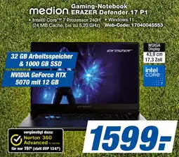 expert Techno Land medion Gaming-Notebook ERAZER Defender 17 P1 Angebot