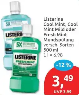 Budni Listerine Cool Mint, Cool Mint Mild oder Fresh Mint Mundspülung Angebot