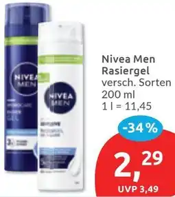 Budni Nivea Men Rasiergel Angebot