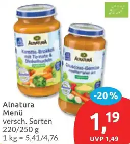 Budni Alnatura Menü Angebot