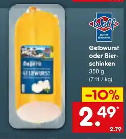 Netto Marken-Discount Wolf Gelbwurst oder Bierschinken Angebot