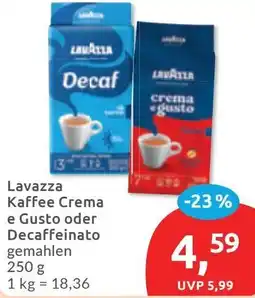 Budni Lavazza Kaffee Crema e Gusto oder Decaffeinato Angebot