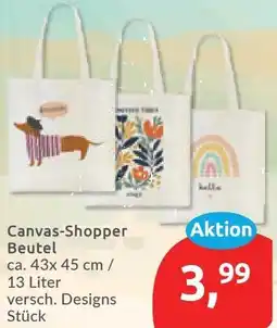 Budni Canvas-Shopper Beutel Angebot