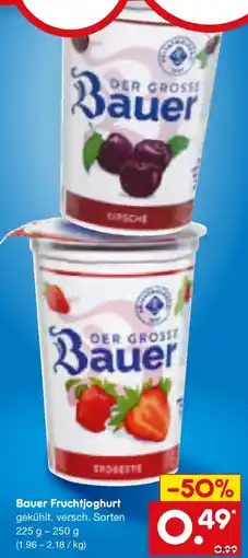 Netto Marken-Discount Bauer Fruchtjoghurt Angebot