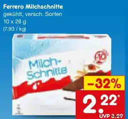 Netto Marken-Discount Ferrero Milchschnitte Angebot