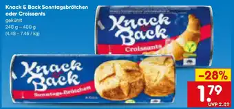 Netto Marken-Discount Knack & Back Sonntagsbrötchen oder Croissants Angebot