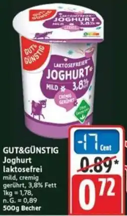 Marktkauf GUT&GÜNSTIG Joghurt laktosefrei Angebot
