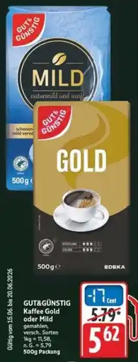 Marktkauf GUT&GÜNSTIG Kaffee Gold oder Mild Angebot