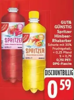 Marktkauf GUT& GÜNSTIG Spritzer Himbeer Rhabarber Angebot