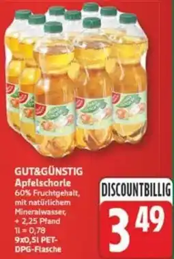 Marktkauf GUT&GÜNSTIG Apfelschorle Angebot