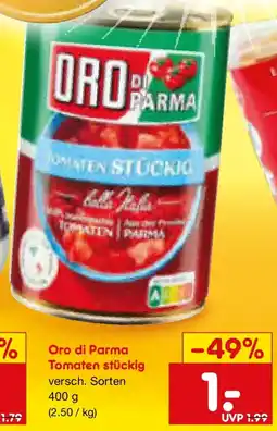 Netto Marken-Discount Oro di Parma Tomaten stückig Angebot