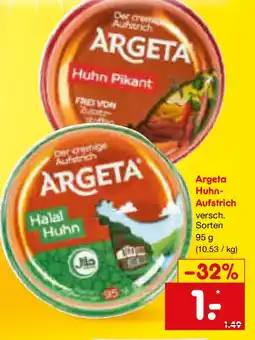 Netto Marken-Discount Argeta Huhn- Aufstrich Angebot
