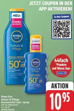 Marktkauf Nivea Sun Sonnenmilch oder -spray Angebot