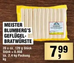 Handelshof MEISTER BLUMBERG'S GEFLÜGEL- BRATWÜRSTE Angebot