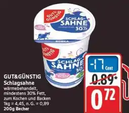 Marktkauf GUT&GÜNSTIG Schlagsahne Angebot