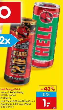 Netto Marken-Discount Hell Energy Drink Angebot