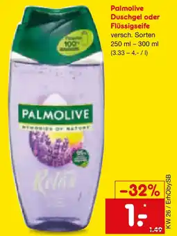 Netto Marken-Discount Palmolive Duschgel oder Flüssigseife Angebot