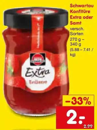Netto Marken-Discount Schwartau Konfitüre Extra oder Samt Angebot
