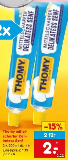 Netto Marken-Discount Thomy mittelscharfer Delikatess Senf Angebot