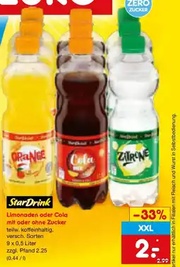Netto Marken-Discount StarDrink Limonaden oder Cola mit oder ohne Zucker Angebot