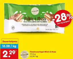 Netto Marken-Discount SCHOKOLIEBE Haselnussriegel Milch & Nuss Angebot
